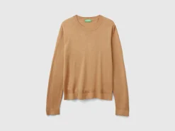 Long sleeve sweater in silk blend