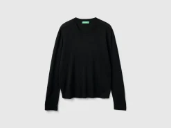 Long sleeve sweater in silk blend