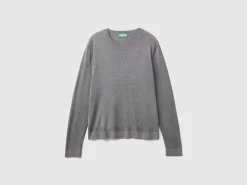 Long sleeve sweater in silk blend
