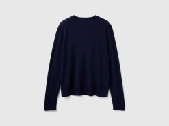 Long sleeve sweater in silk blend