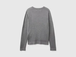 Long sleeve sweater in silk blend