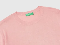 Long sleeve sweater in silk blend