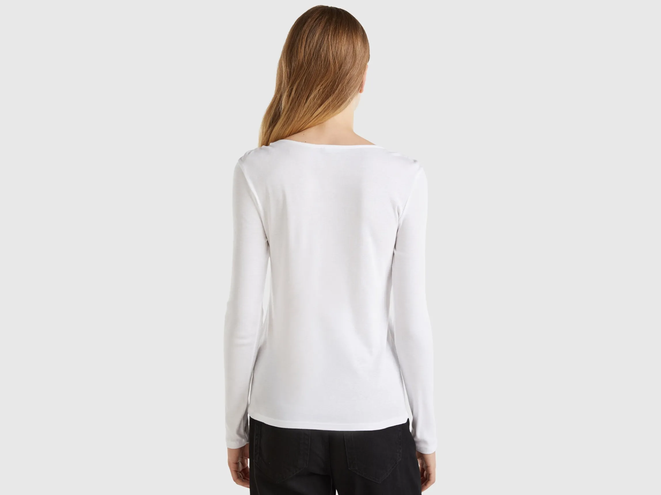 Long sleeve t-shirt in pure cotton