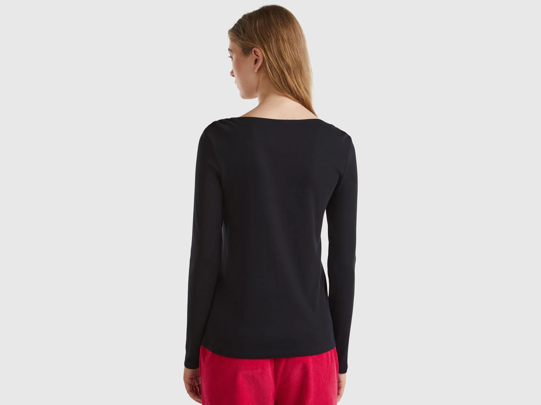 Long sleeve t-shirt in pure cotton