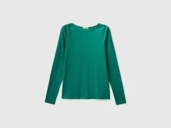 Long sleeve t-shirt in pure cotton