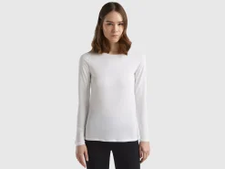 Long sleeve t-shirt in super stretch organic cotton