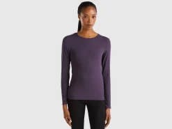 Long sleeve t-shirt in super stretch organic cotton