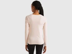 Long sleeve t-shirt in super stretch organic cotton