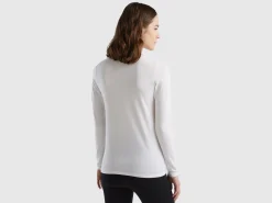 Long sleeve t-shirt in super stretch organic cotton