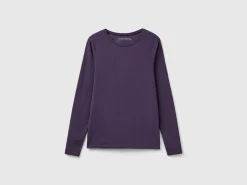 Long sleeve t-shirt in super stretch organic cotton