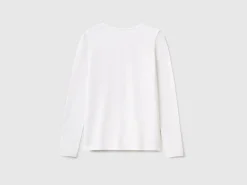 Long sleeve t-shirt in super stretch organic cotton