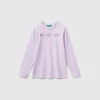 Long sleeve t-shirt with glittery print