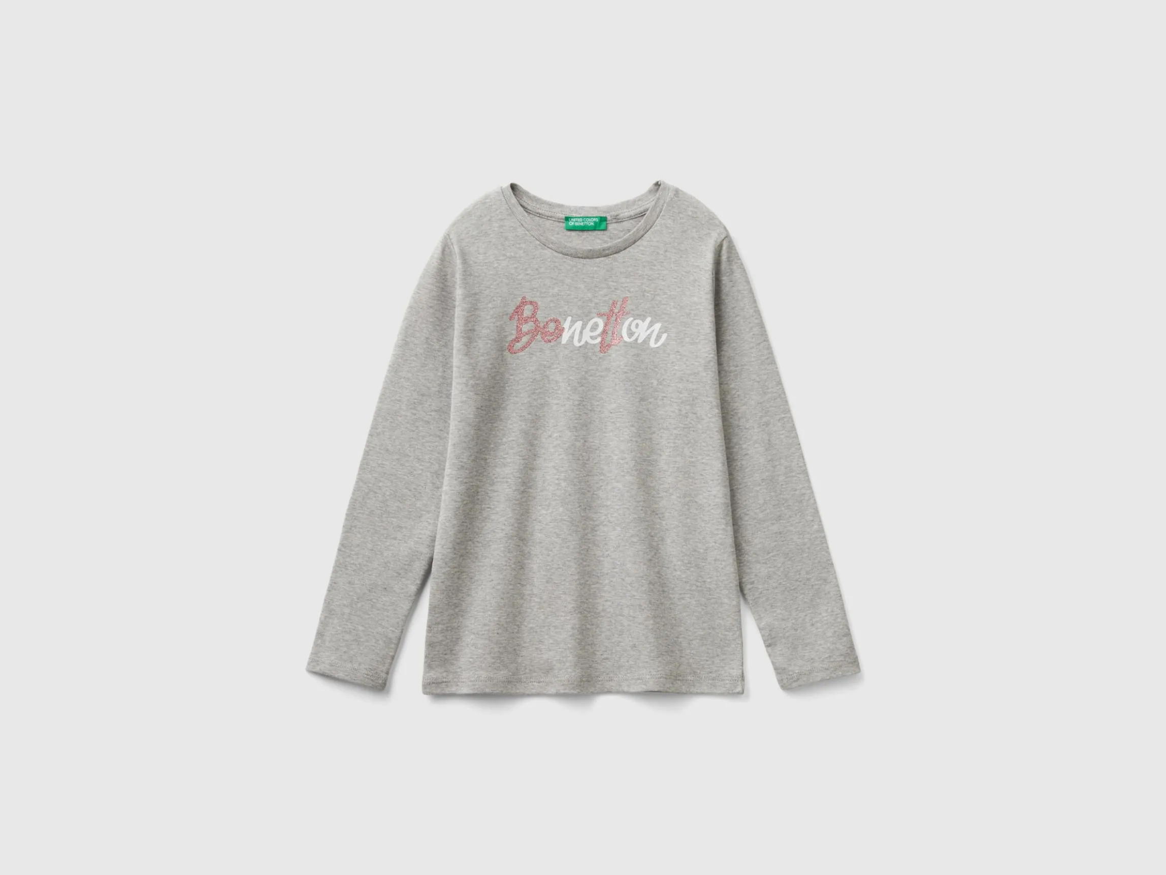 Long sleeve t-shirt with glittery print