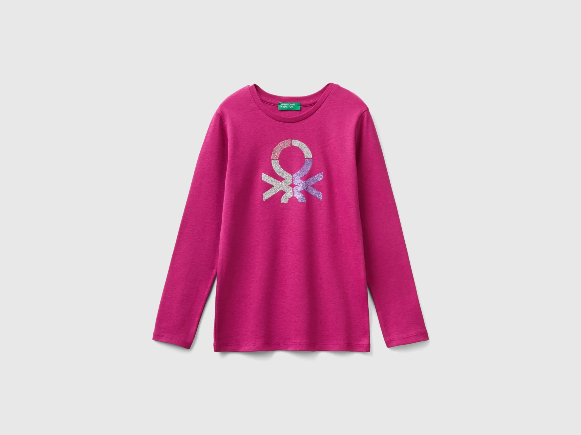 Long sleeve t-shirt with glittery print