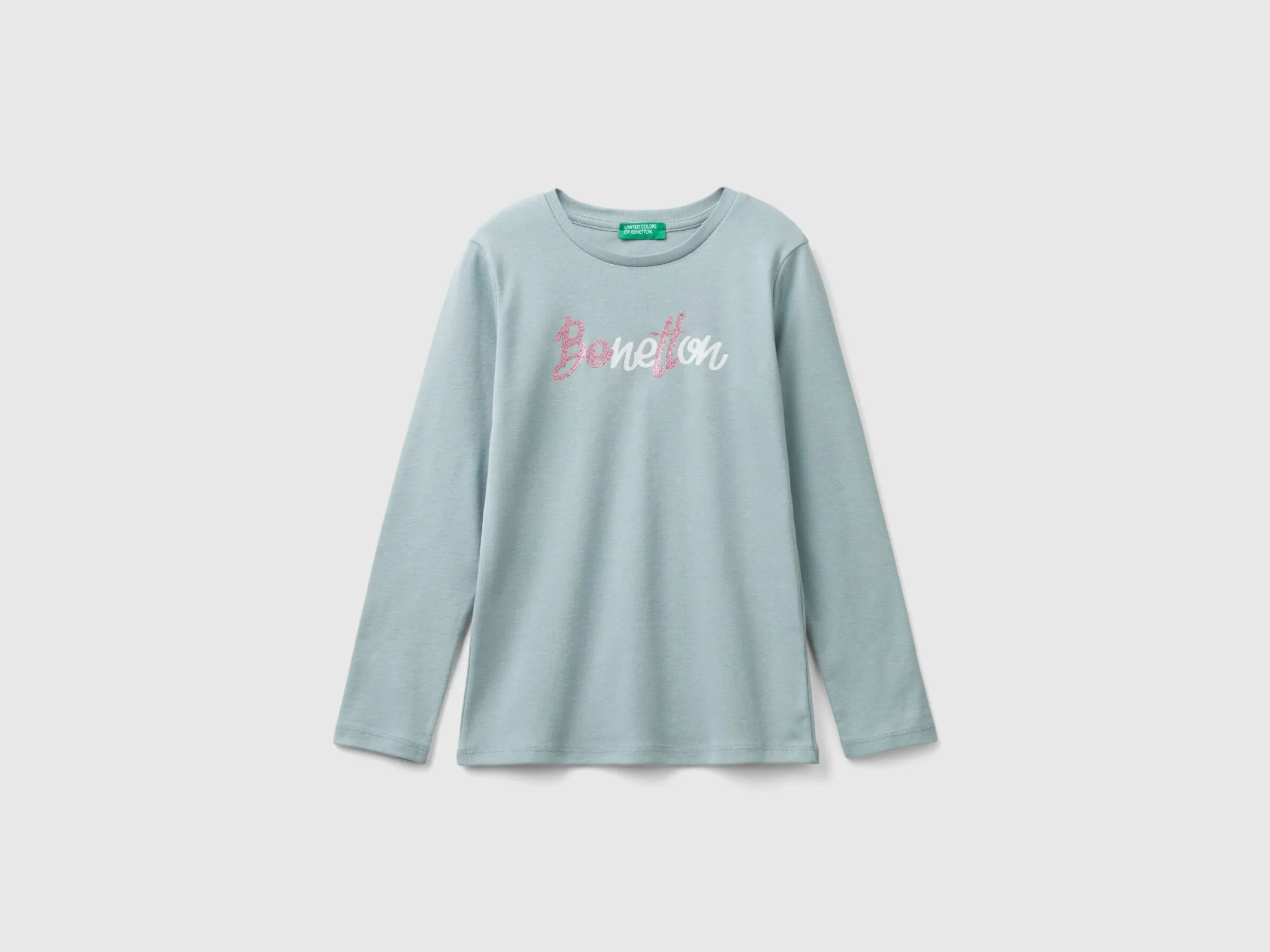 Long sleeve t-shirt with glittery print