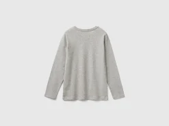Long sleeve t-shirt with glittery print