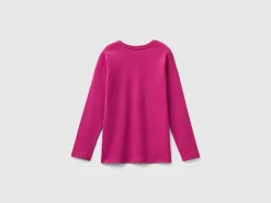 Long sleeve t-shirt with glittery print