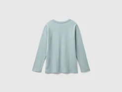 Long sleeve t-shirt with glittery print