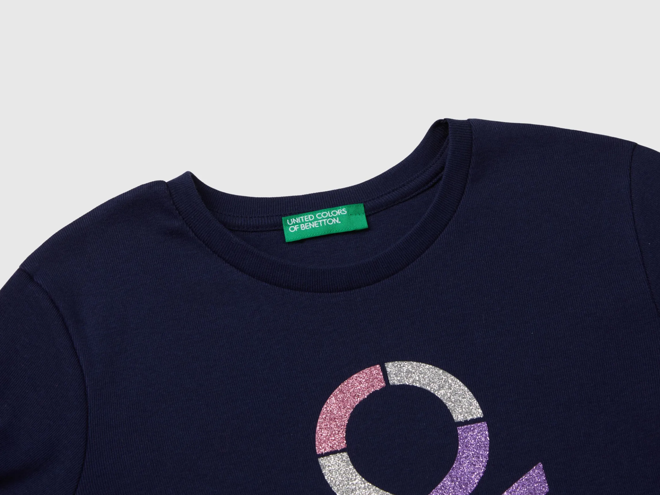 Long sleeve t-shirt with glittery print