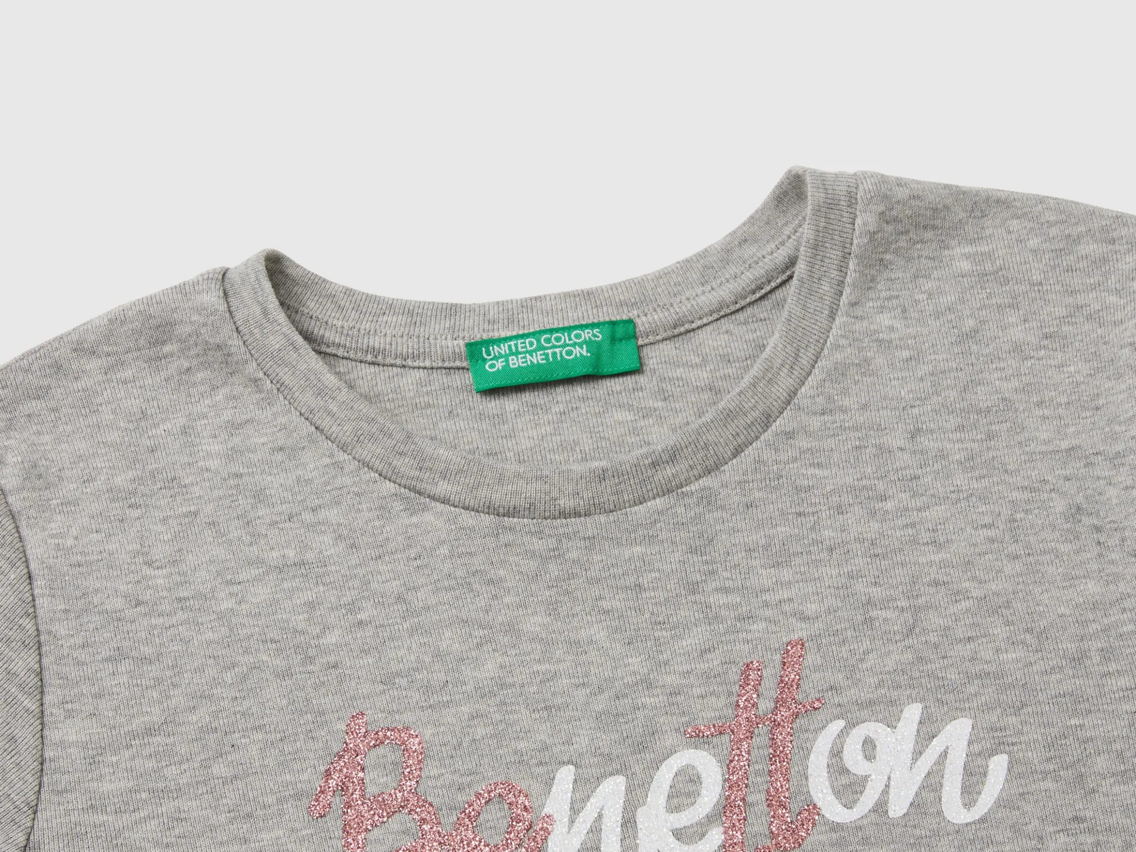 Long sleeve t-shirt with glittery print