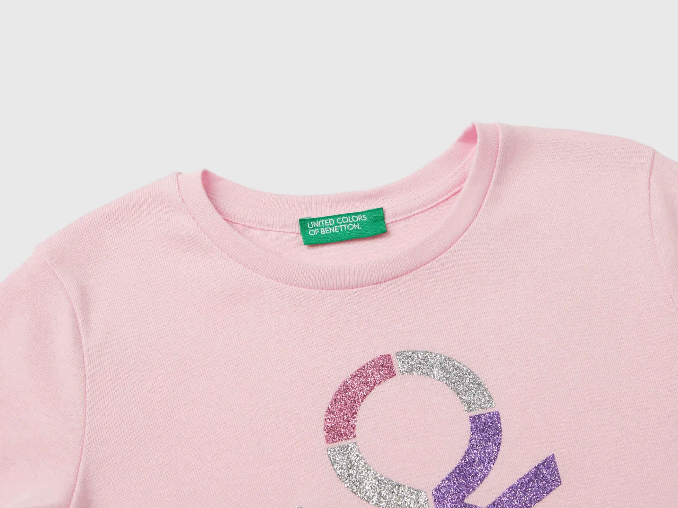Long sleeve t-shirt with glittery print