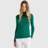 Long sleeve t-shirt with high neck