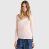 Long sleeve t-shirt with V-neck