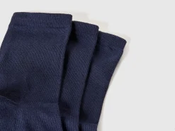 Long sock set in stretch organic cotton blend