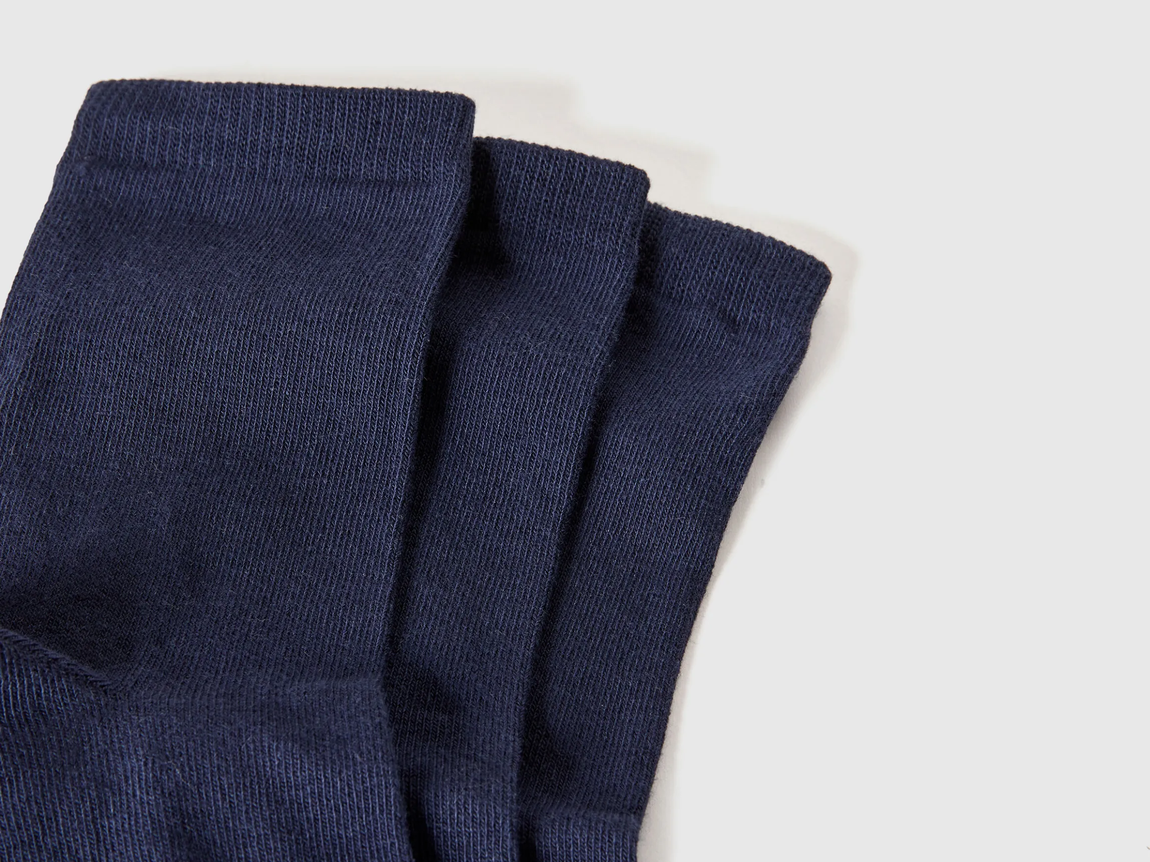 Long sock set in stretch organic cotton blend