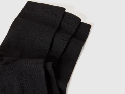Long sock set in stretch organic cotton blend