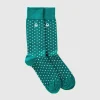 Long socks with green hearts