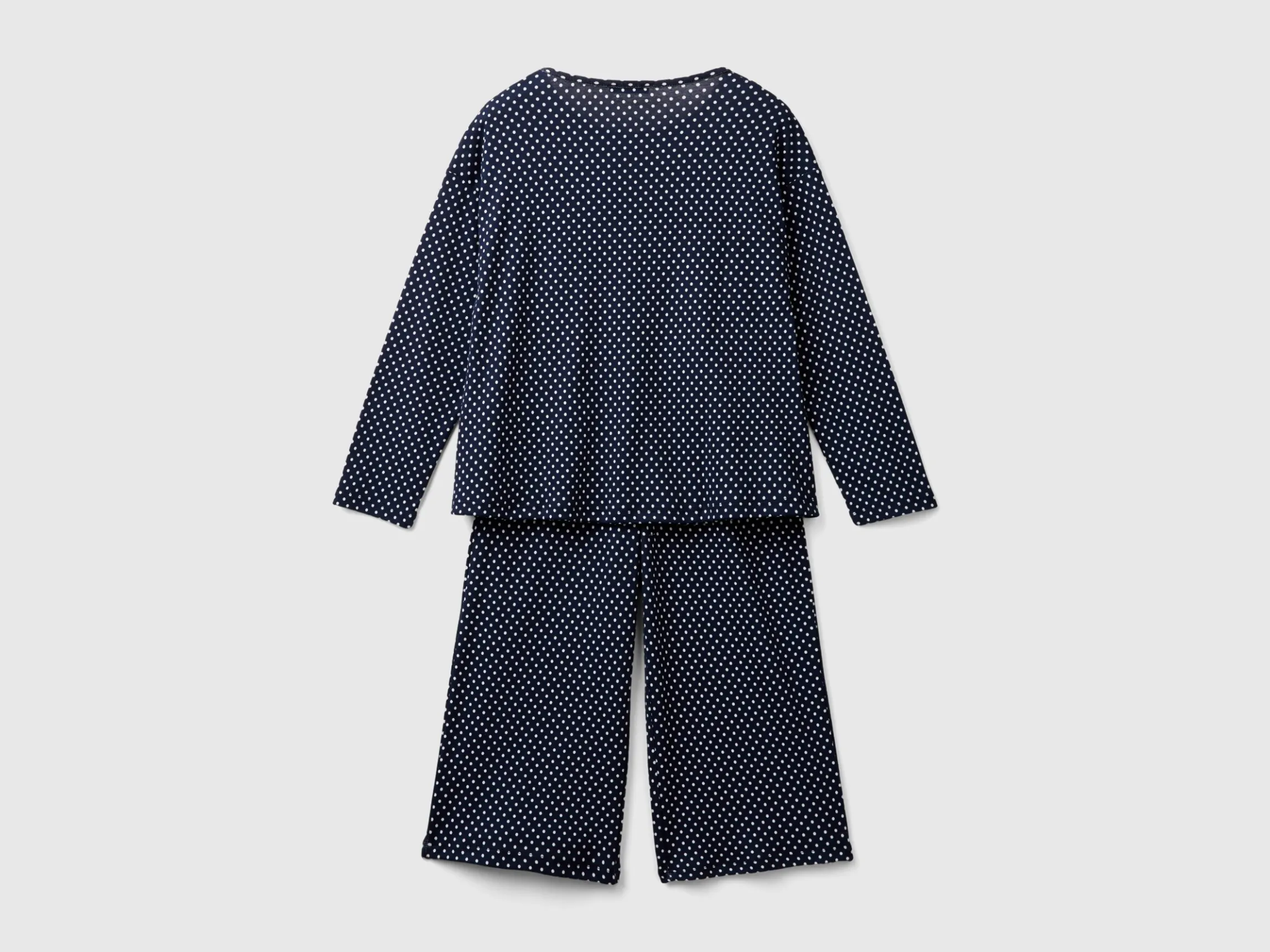 Loose-fitting polka-dot pyjamas in organic cotton