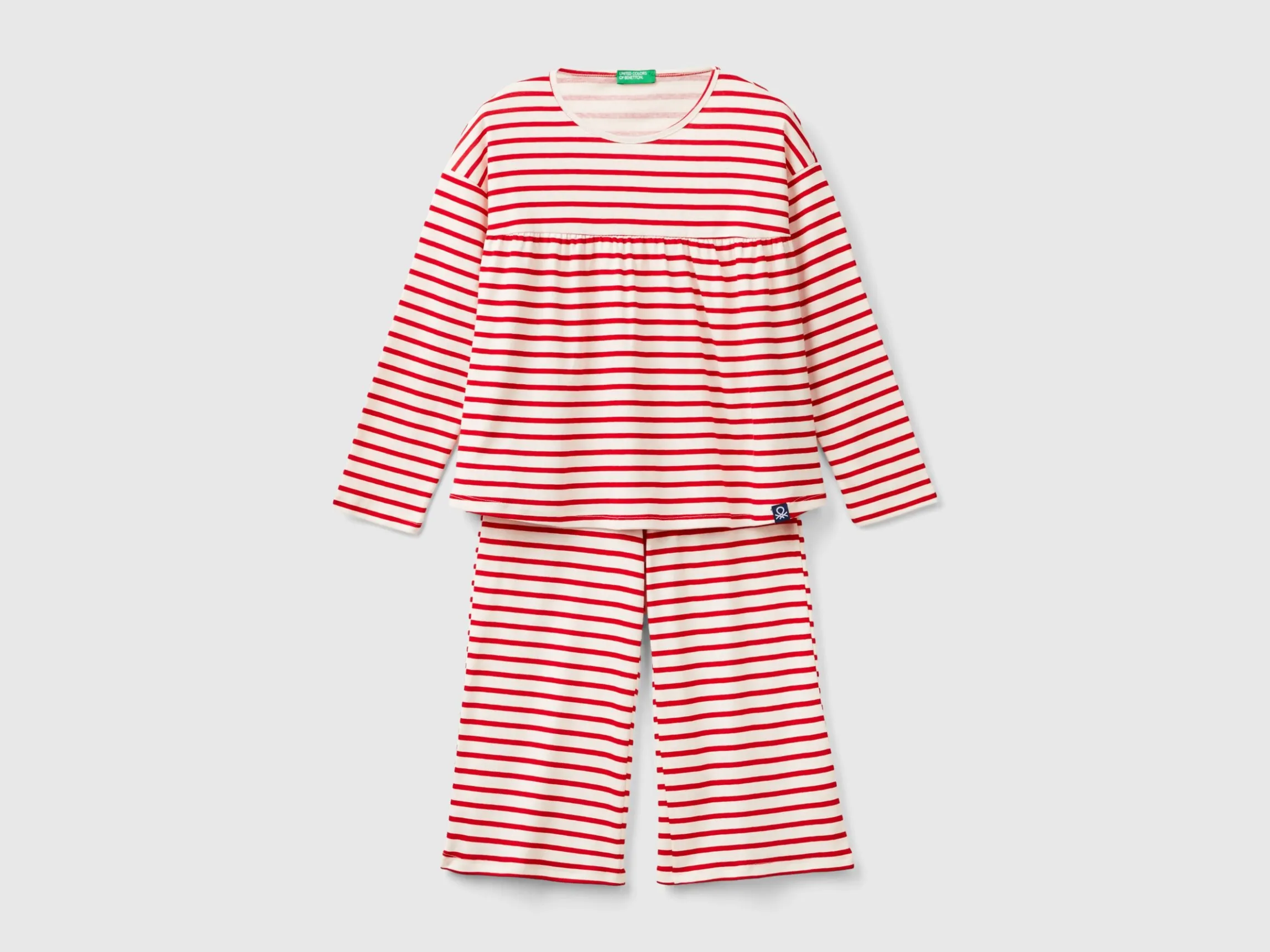 Loose-fitting striped organic cotton pyjamas
