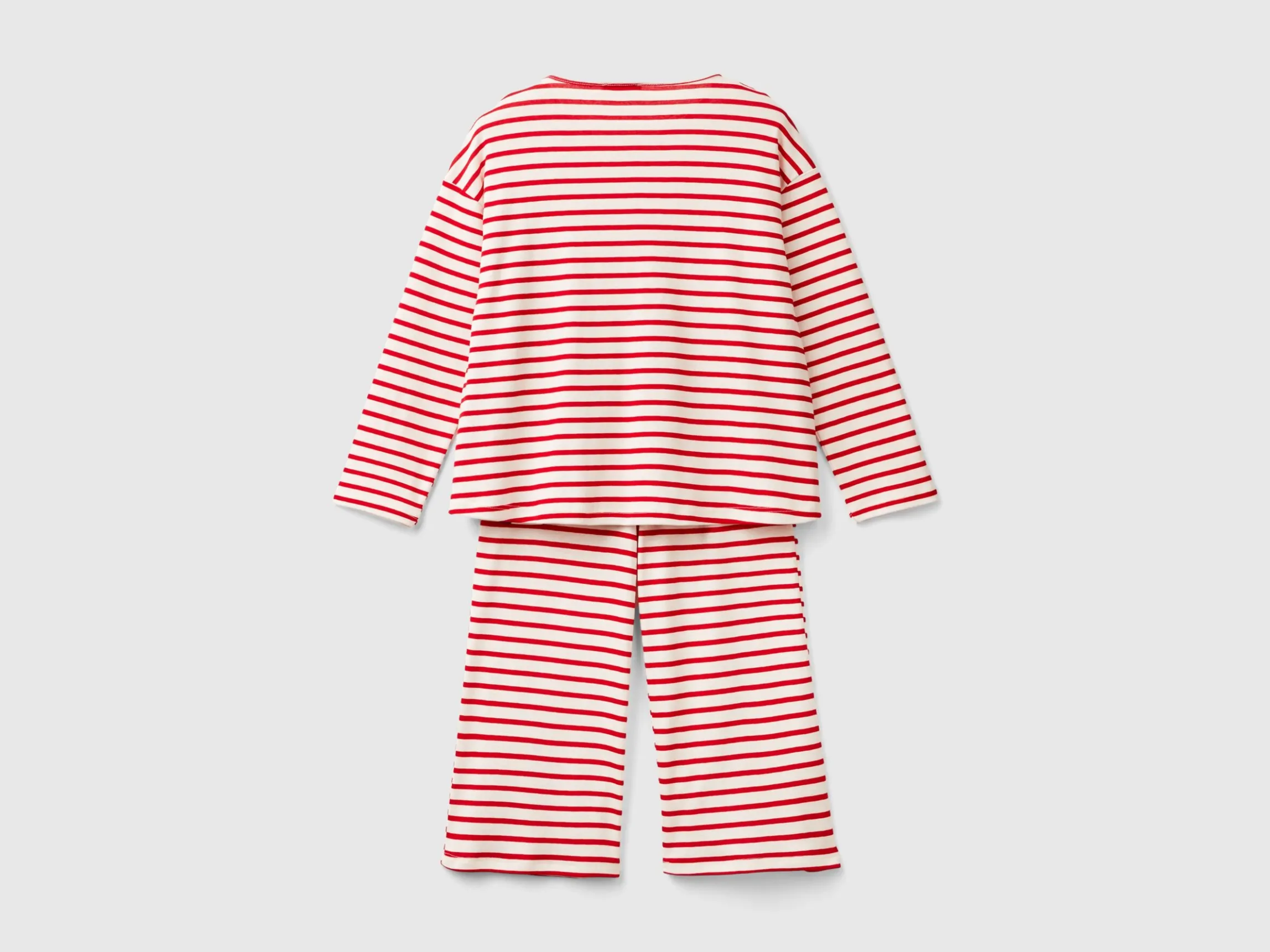 Loose-fitting striped organic cotton pyjamas