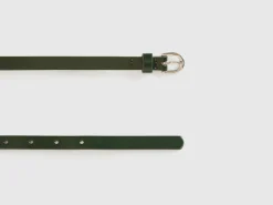 Low synthetic patent leather belt