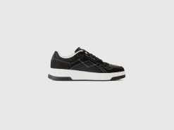 Low-top sneakers in imitation suede