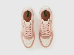 Low-top sneakers in imitation suede