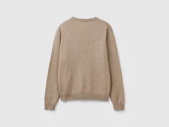 Marl brown cardigan in wool and cashmere blend