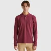 Melange polo shirt in organic cotton