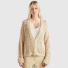 Mesh cardigan with lurex