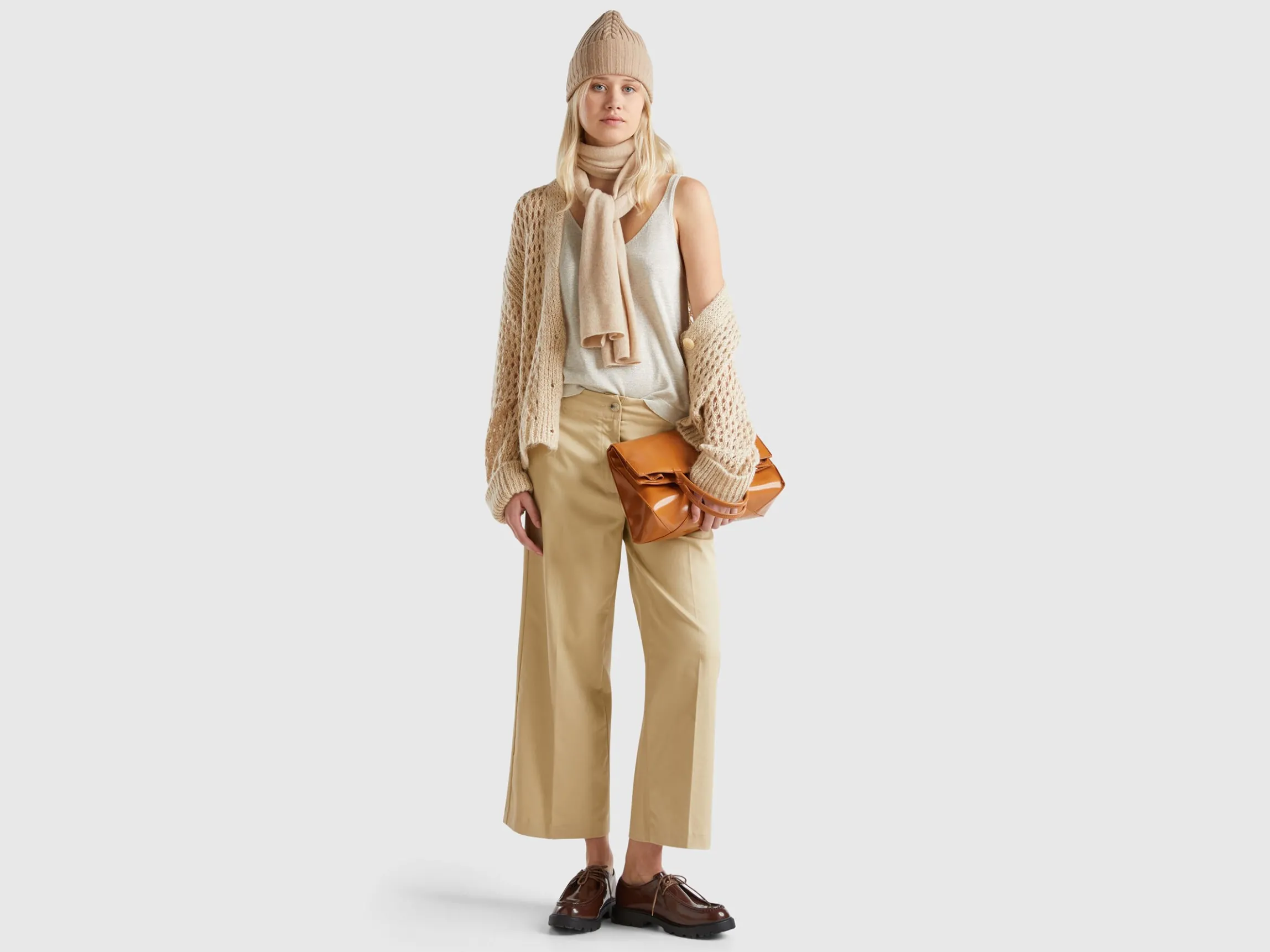 Mesh cardigan with lurex