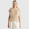 Mesh vest with lurex