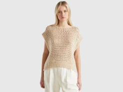 Mesh vest with lurex