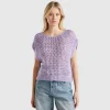 Mesh vest with lurex