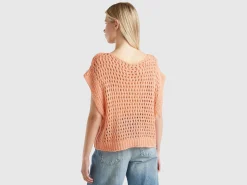 Mesh vest with lurex