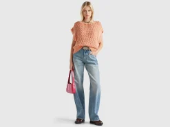 Mesh vest with lurex