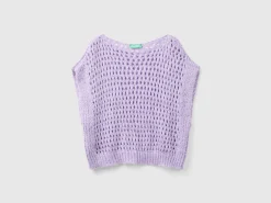 Mesh vest with lurex