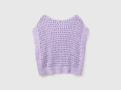 Mesh vest with lurex