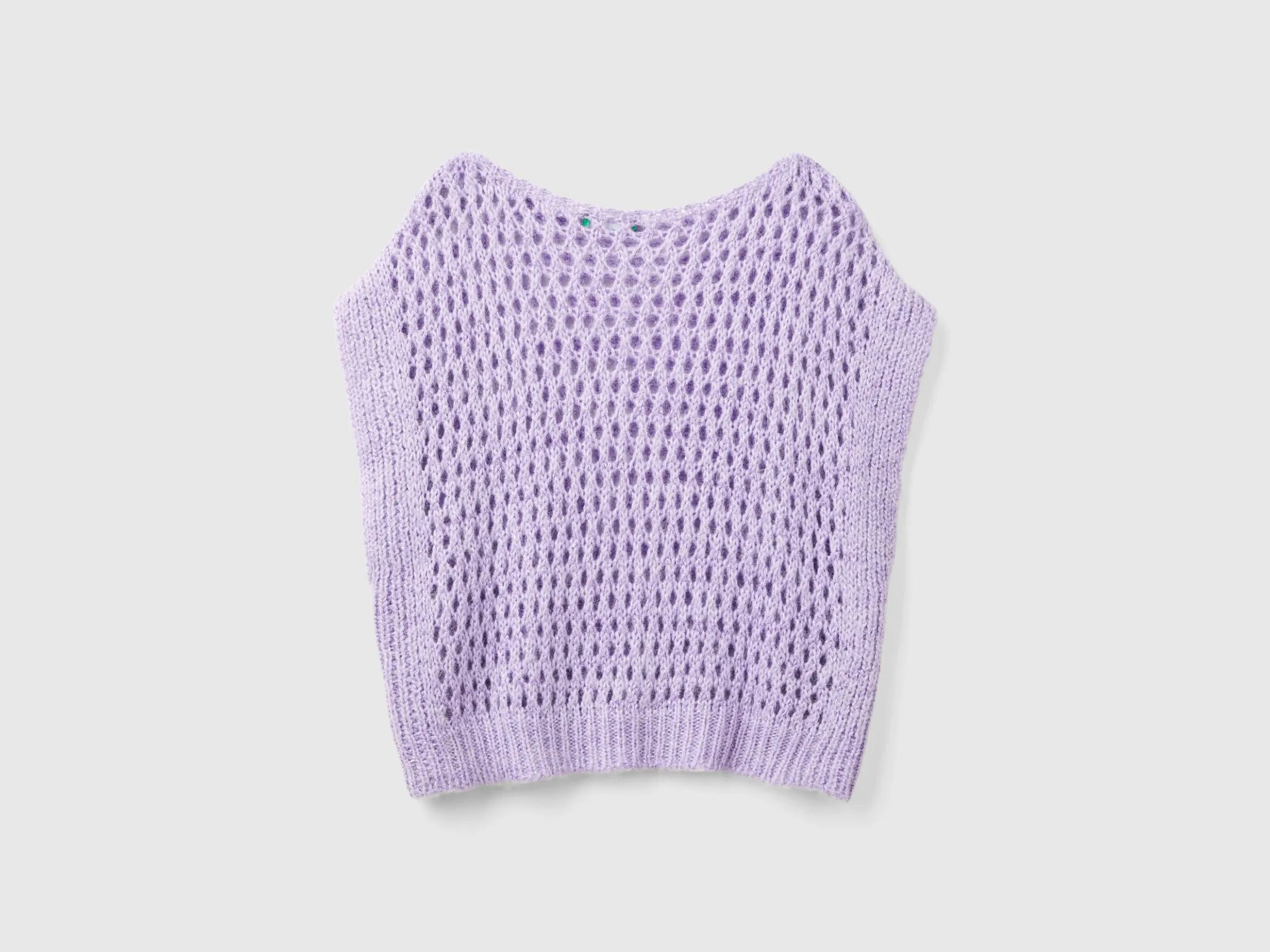 Mesh vest with lurex