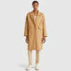 Midi coat in wool blend